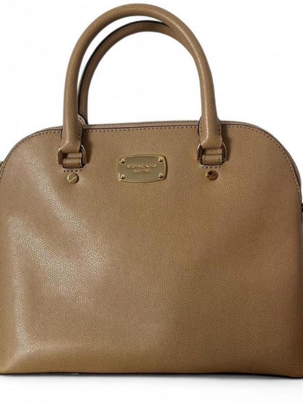 Like New Michael Kors Tan Cindy Dome Satchel/Crossbody Bag